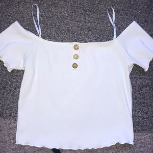 White off the shoulder top
